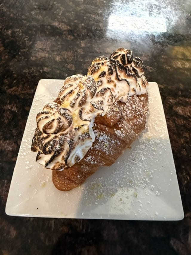 Lemon meringue croissant.