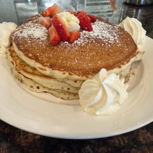 Full Stack Buttermilk Pancakes.